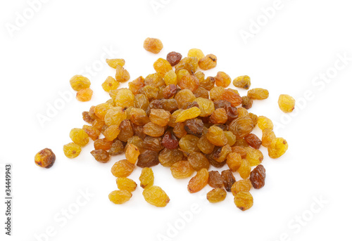 Raisins isolated on a white background