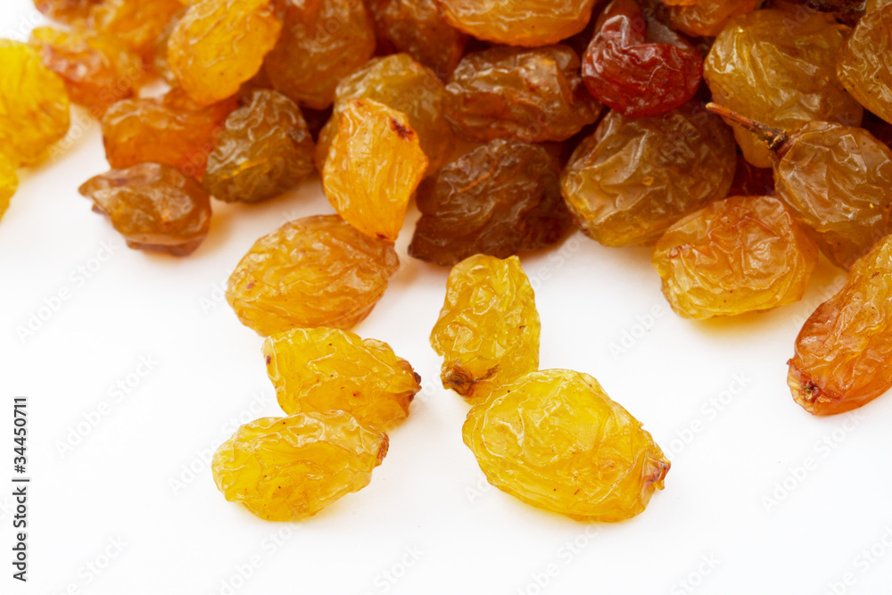 Raisins isolated on a white background Raisins isolated on a white background