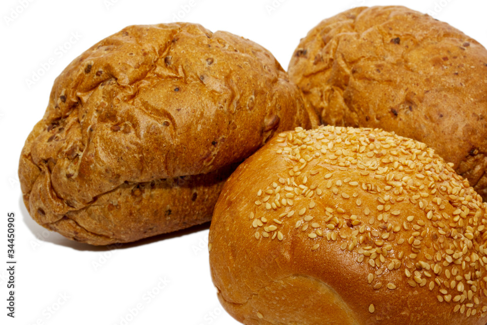 loafs of whole wheat and rye bread and isolated loafs of whole wheat and rye bread and isolated