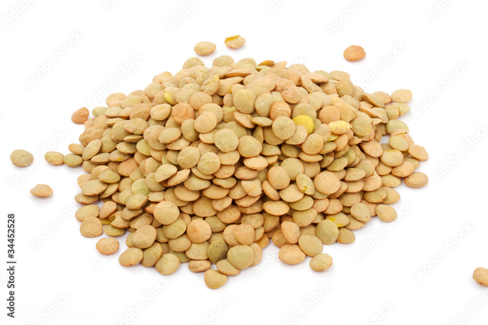 Brown lentils scattered Brown lentils scattered