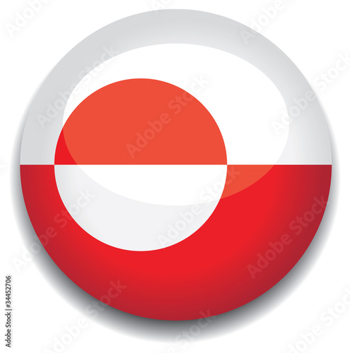 greenland flag in a button