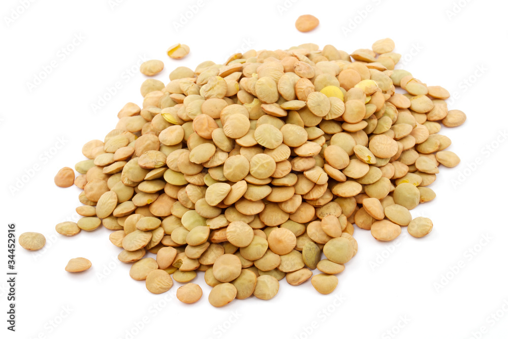 Brown lentils scattered Brown lentils scattered