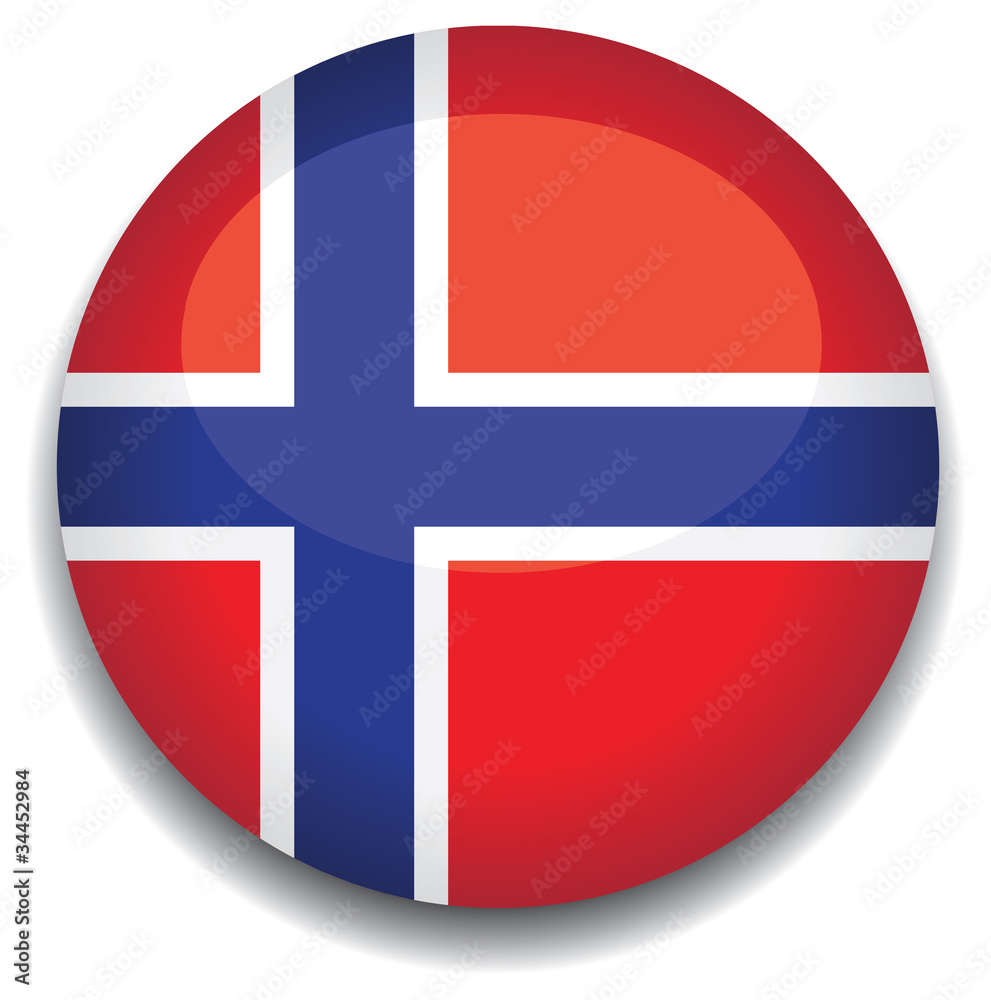 norway flag in a button norway flag in a button