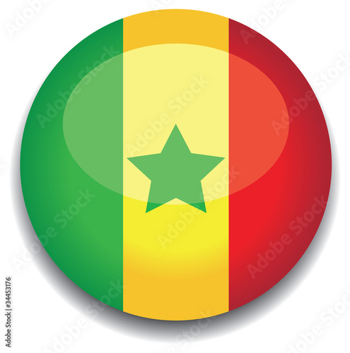 senegal flag in a button