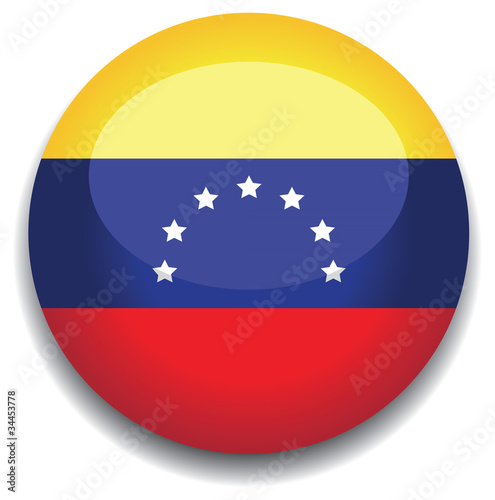 venezuela flag in a button