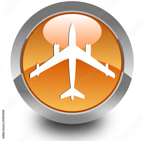 Airplain glossy icon