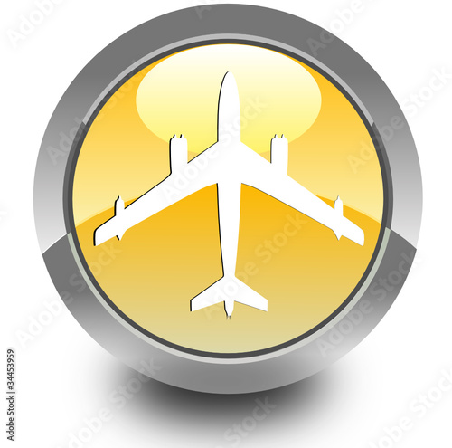 Airplain glossy icon