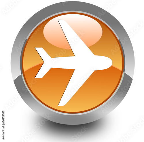 Airplain glossy icon