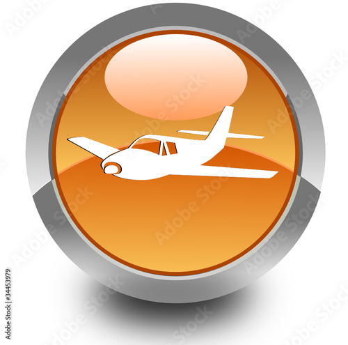 Airplain glossy icon