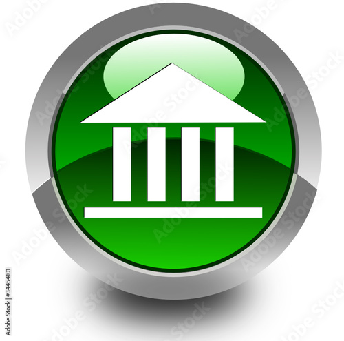 Museum-Bank glossy icon
