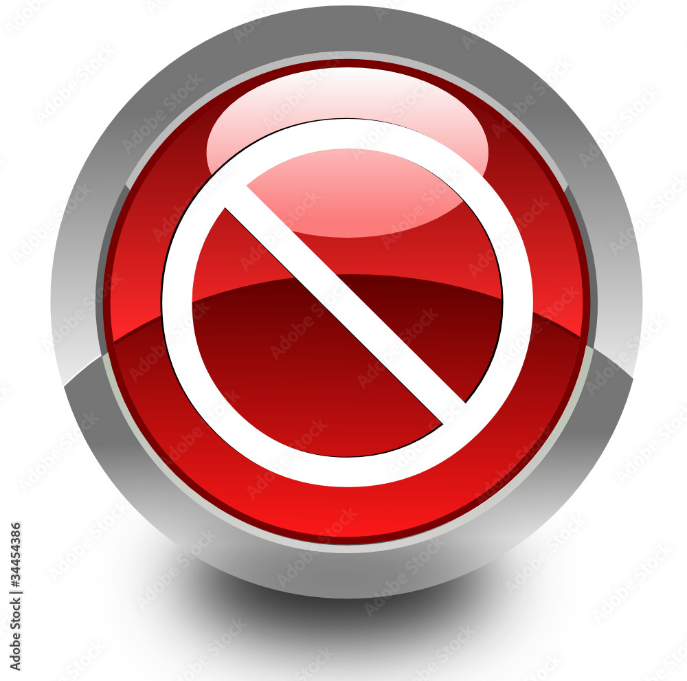 Access denied glossy icon