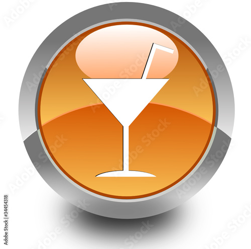 Cocktail glossy icon