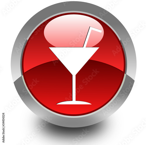 Cocktail glossy icon