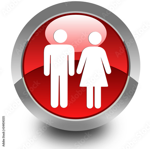 Couple glossy icon
