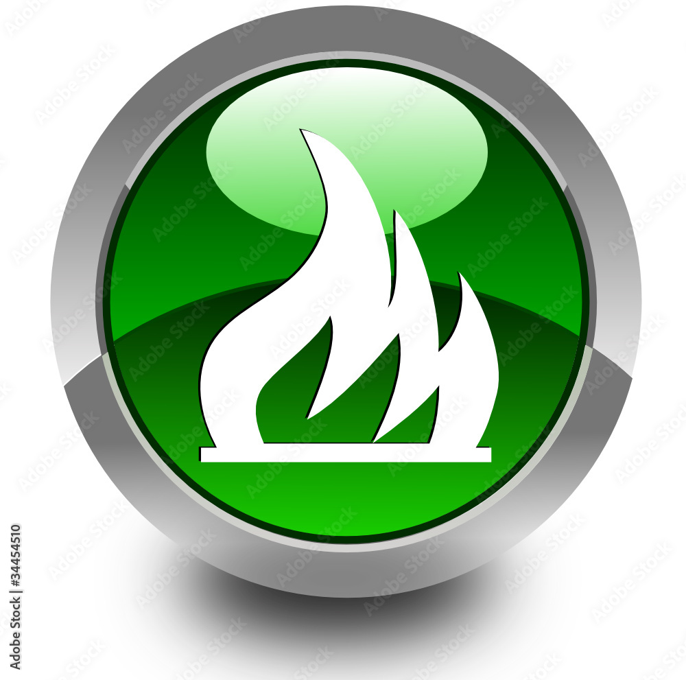 Fire glossy icon