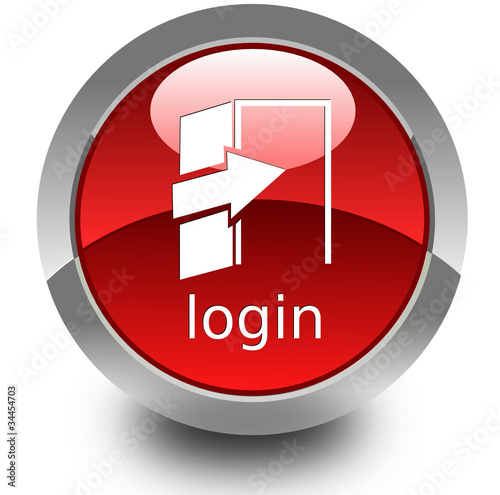 login glossy icon