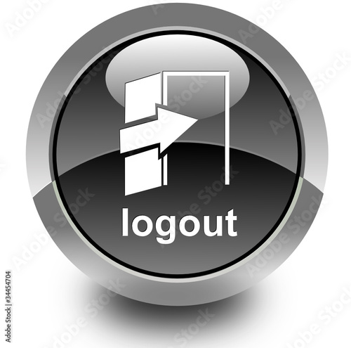Logout glossy icon