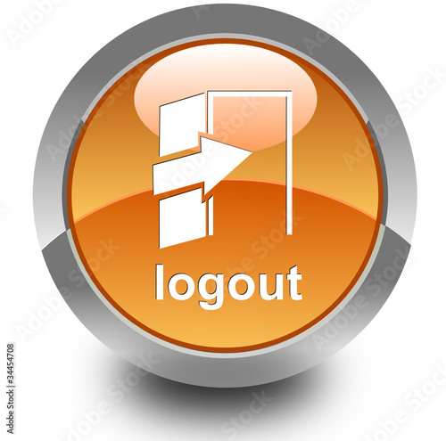 Logout glossy icon