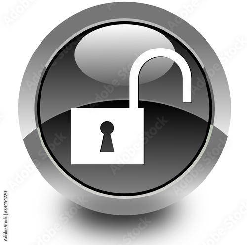 Unlock glossy icon