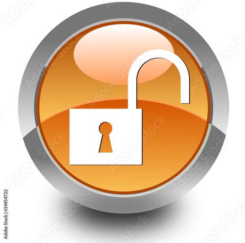 Unlock glossy icon