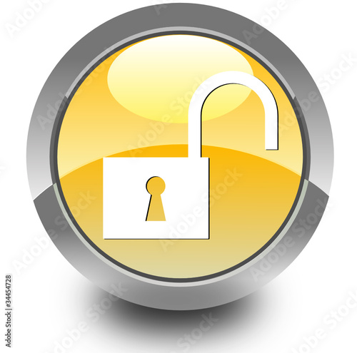 Unlock glossy icon