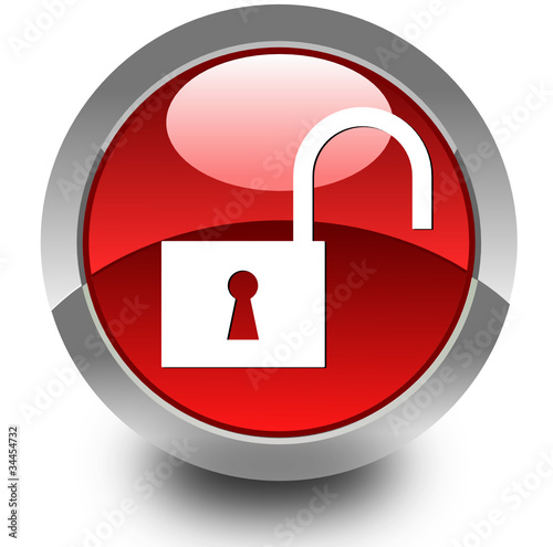 Unlock glossy icon