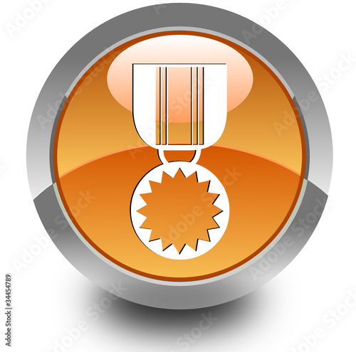 Medal glossy icon