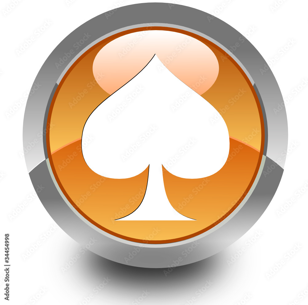 Glossy playng card symbol Glossy playng card symbol