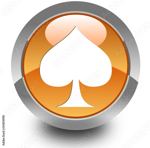 Glossy playng card symbol