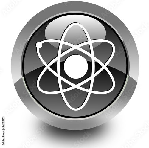 Atom glossy icon