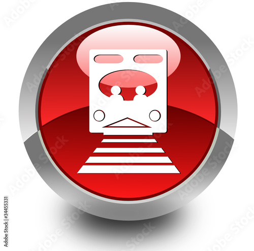 Train glossy icon