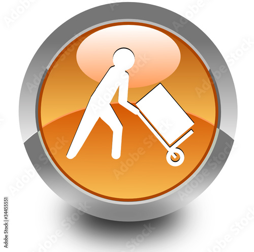 Transport cart glossy icon