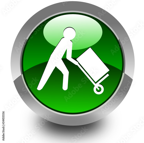 Transport cart glossy icon