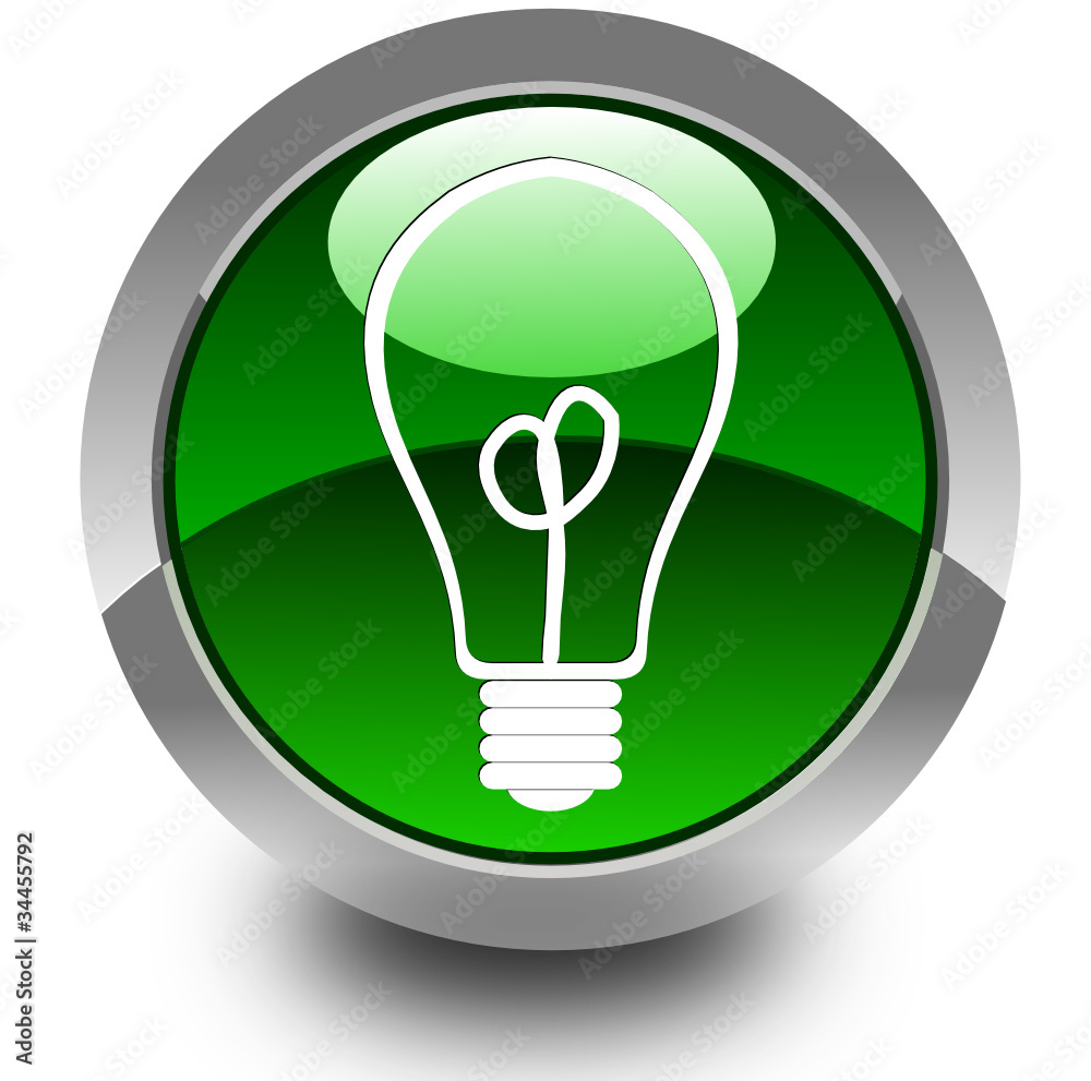 Light bulb glossy icon Light bulb glossy icon