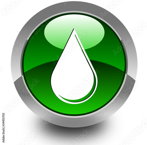 Water drop glossy icon