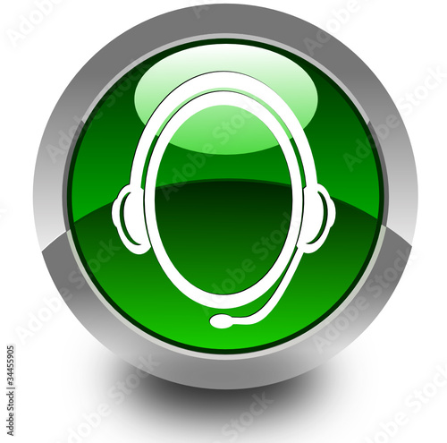 Call center glossy icon
