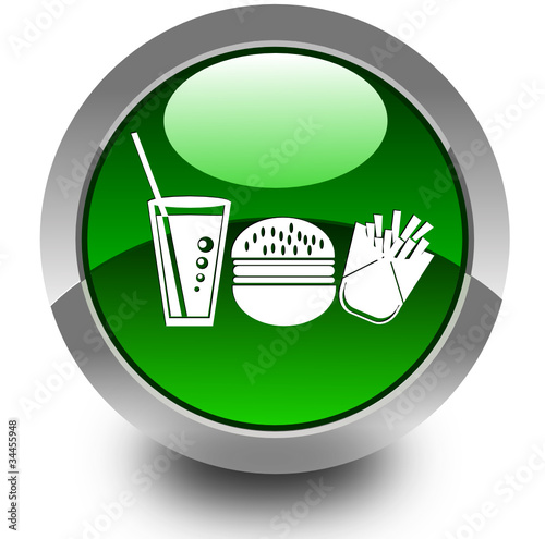 Fast food glossy icon