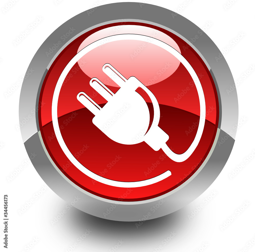 Plug glossy icon