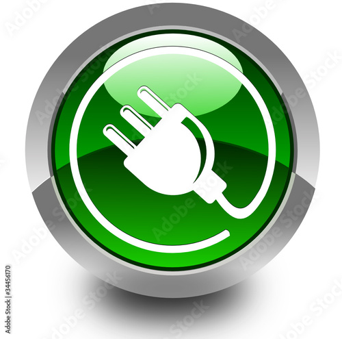 Plug glossy icon
