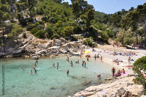 Obraz na płótnie les calanques de Cassis 50 w salonie