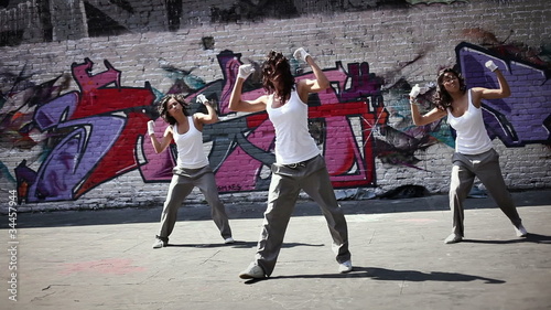 Women team dancing