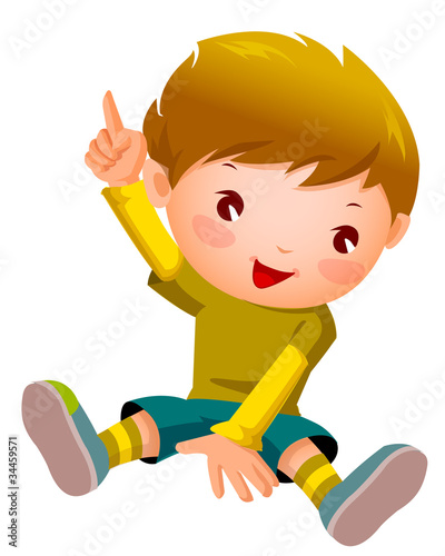 Close-up of boy sitting