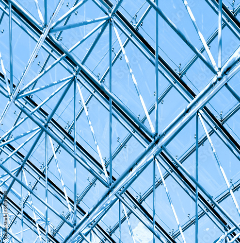 textured blue ceiling inside airport