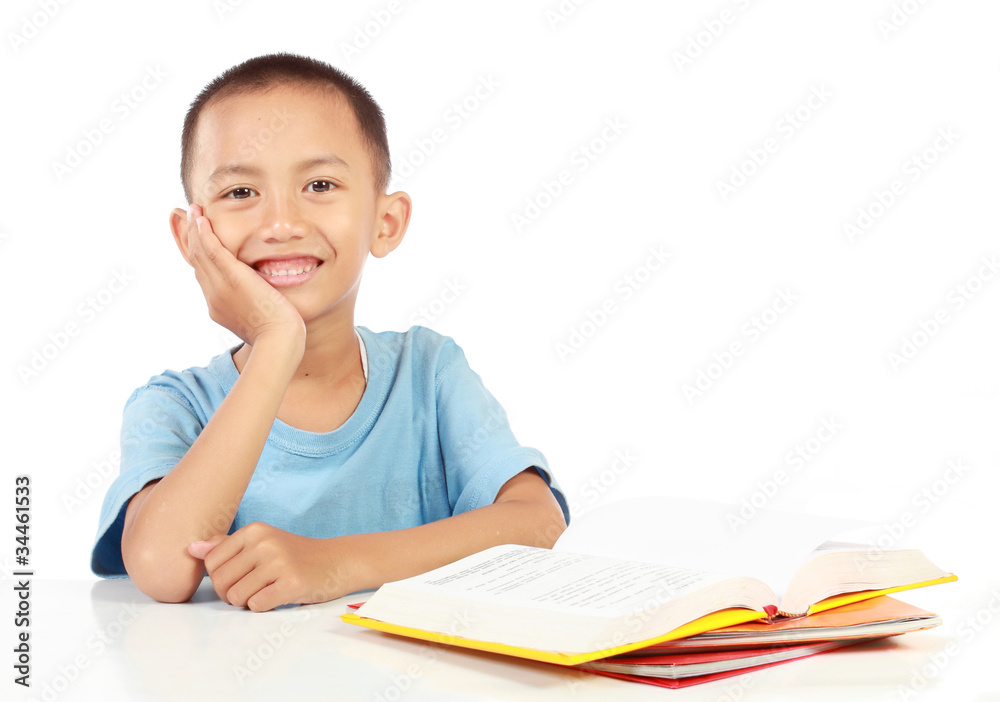 smiling boy isolated over white background smiling boy isolated over white background