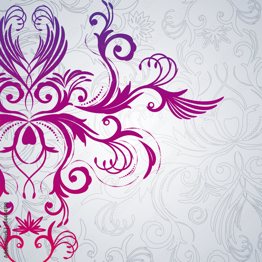 Abstract floral background with east flowers. Abstract floral background with east flowers.