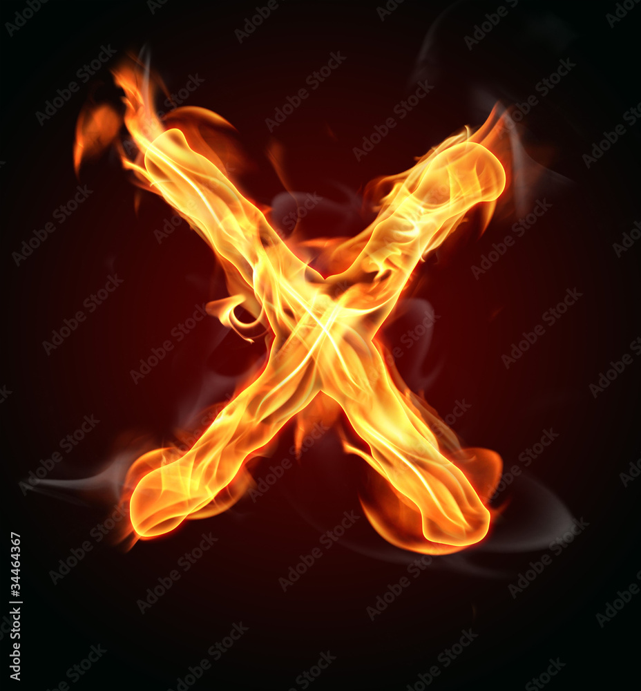 Fototapeta premium Fire letter 