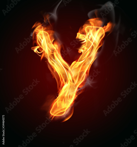Fire letter "Y" © Jag_cz