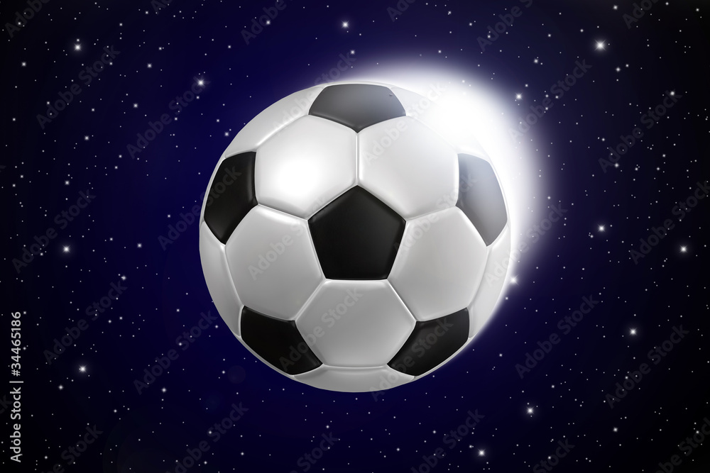 Fototapeta premium Football star on Galaxy.