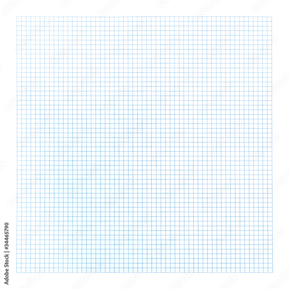 Blue graph paper on white background. Blue graph paper on white background.