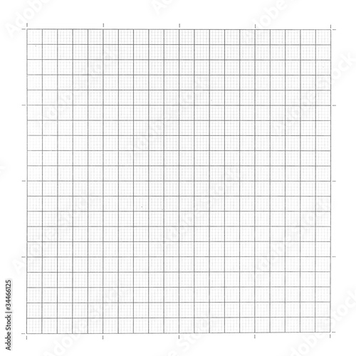 graph paper on white background.